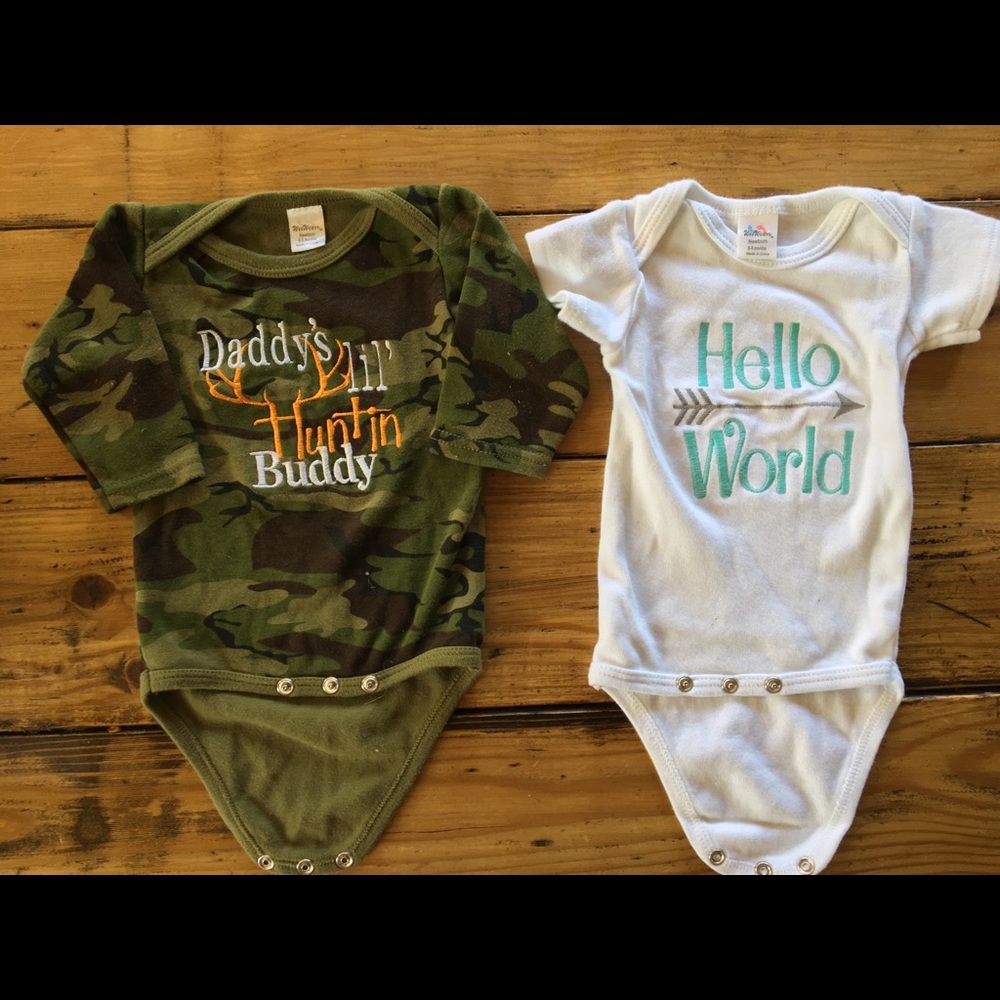 0-3 month custom made onesies